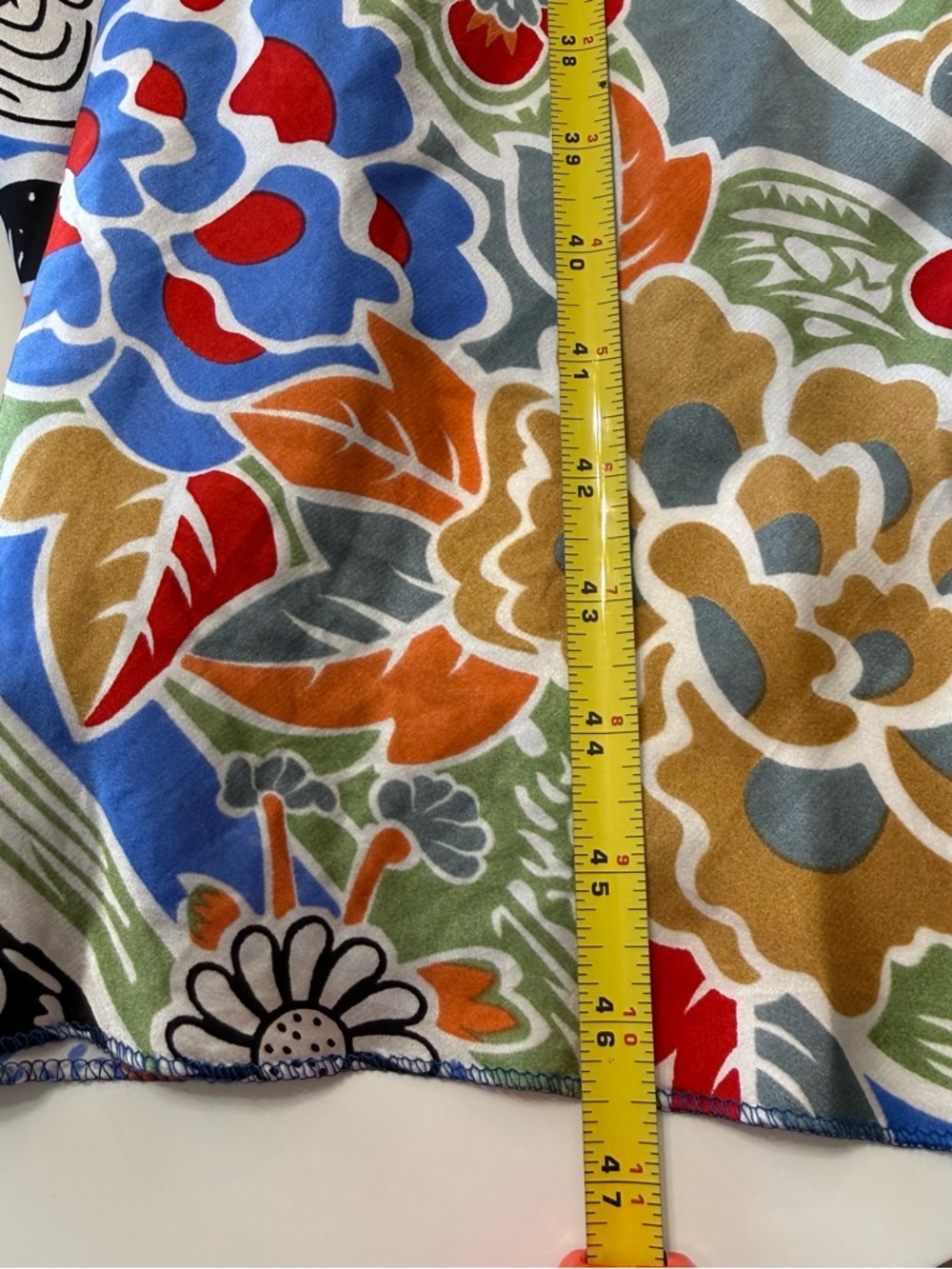 Advance Apparels 100% Silk Royal Blue Floral V-Neck Maxi Dress Size Small - Picture 5 of 10